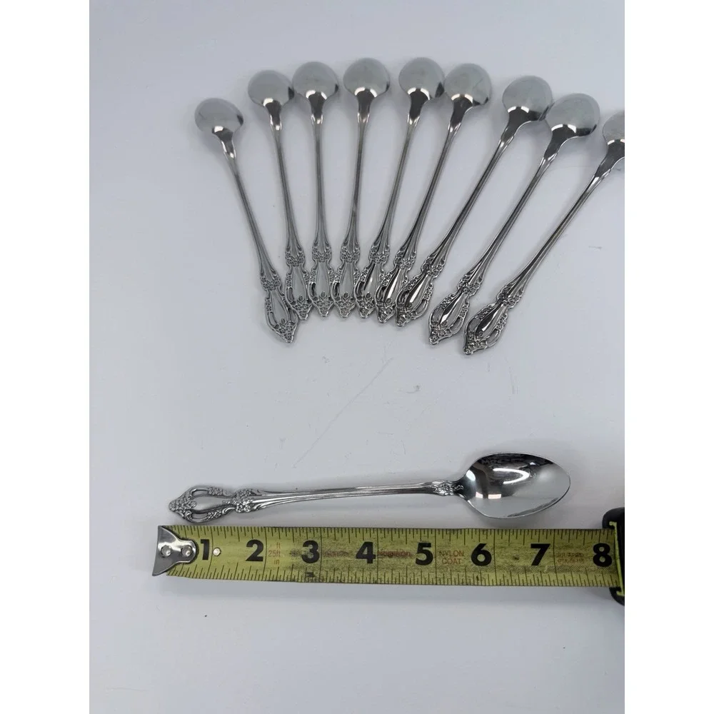 Oneida RAPHAEL Stainless Distinction Deluxe Iced Tea Spoons Lot Of 10